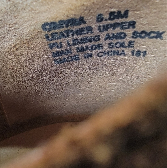 Steve Madden Women's Tan Suede Oxford Heels Size 6.5 Wood Block - Picture 12 of 13